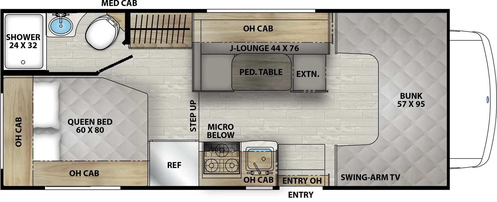 Leprechaun 210QSS - Ford 350 Floorplan